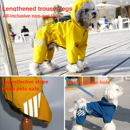 Small Dog Raincoat - Full Body Waterproof with Tow Holes!